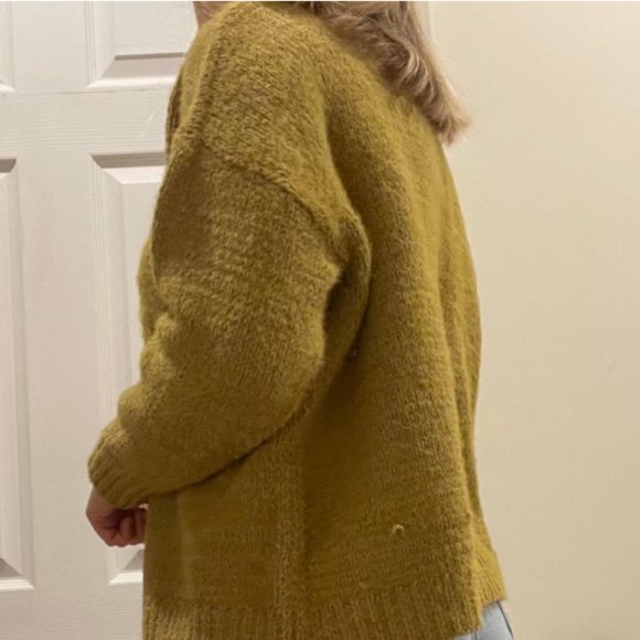 mustard color mock-neck sweater - Picture 3 of 3